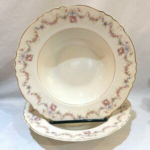 Pair of Vintage Harmony House Fine China FONTAINE Pasta Soup Rim Bowl 8" USA